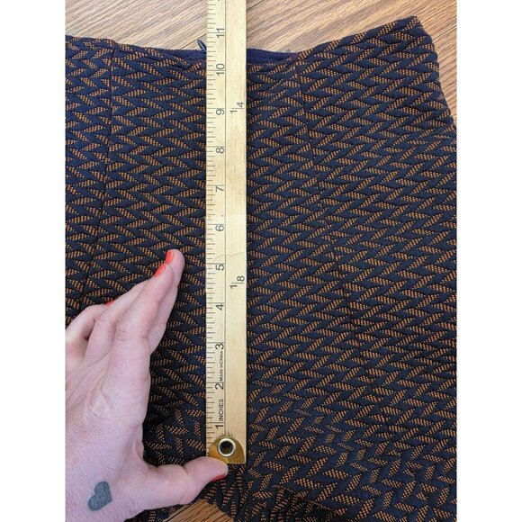 Anthropologie ElleJay Pants Womens Size 2 Blue Orange Textured Pattern Knit - Picture 6 of 13